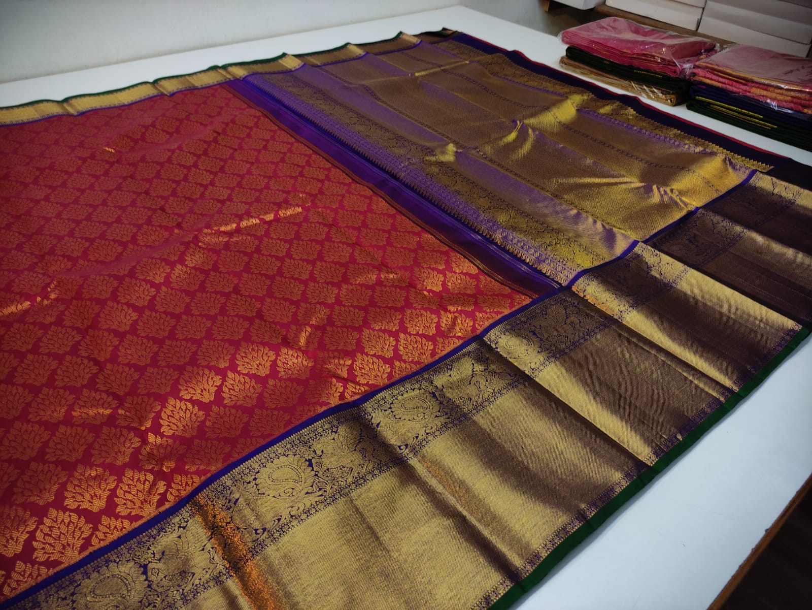 Bridal Korvai Kanchipuram Silk Saree - Image 3