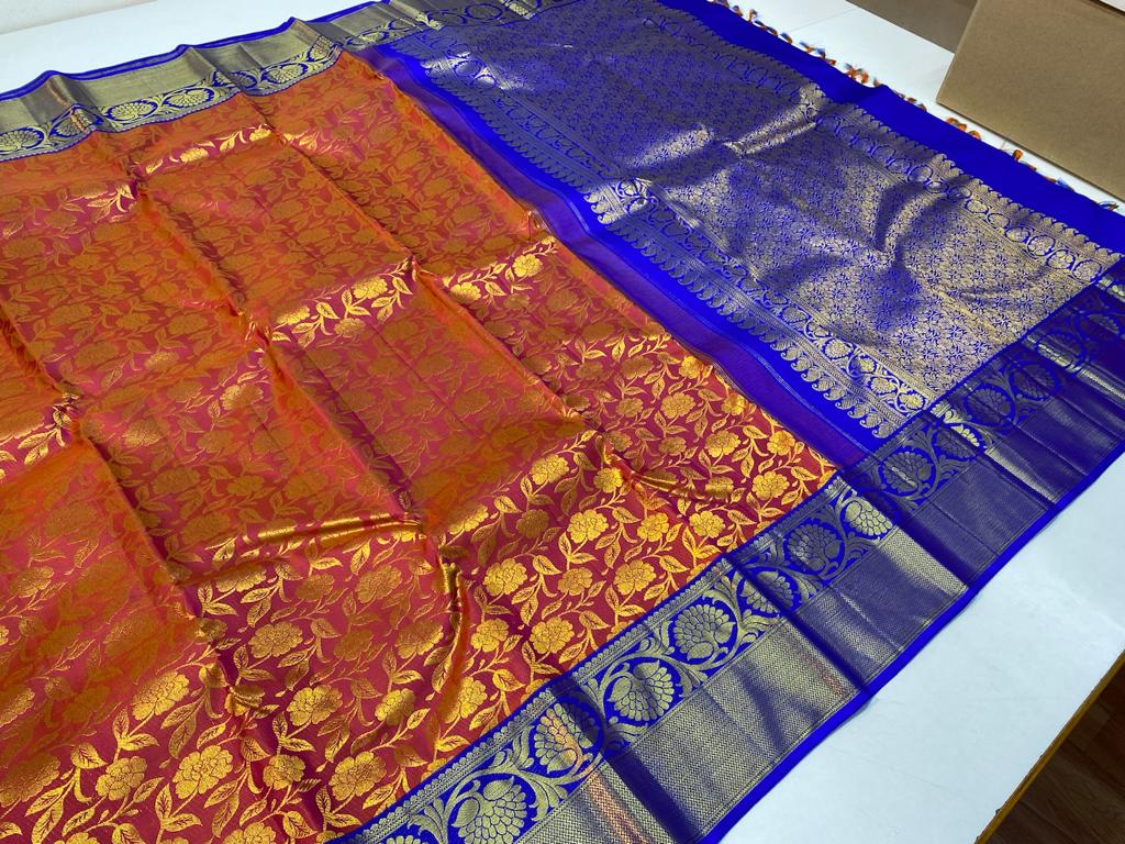 Bridal Korvai Kanchipuram Silk Saree - Image 4