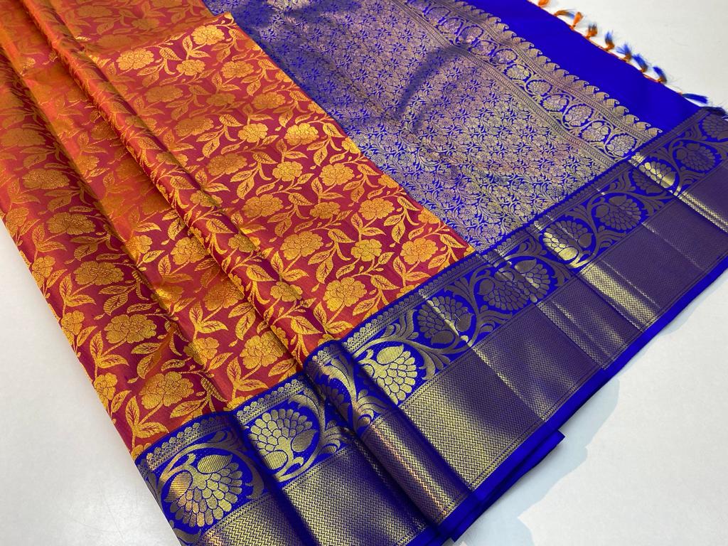 Bridal Korvai Kanchipuram Silk Saree - Image 6