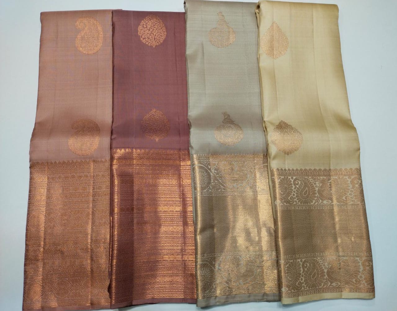 Copper Zari Kanchipuram Silk Sarees - Image 3