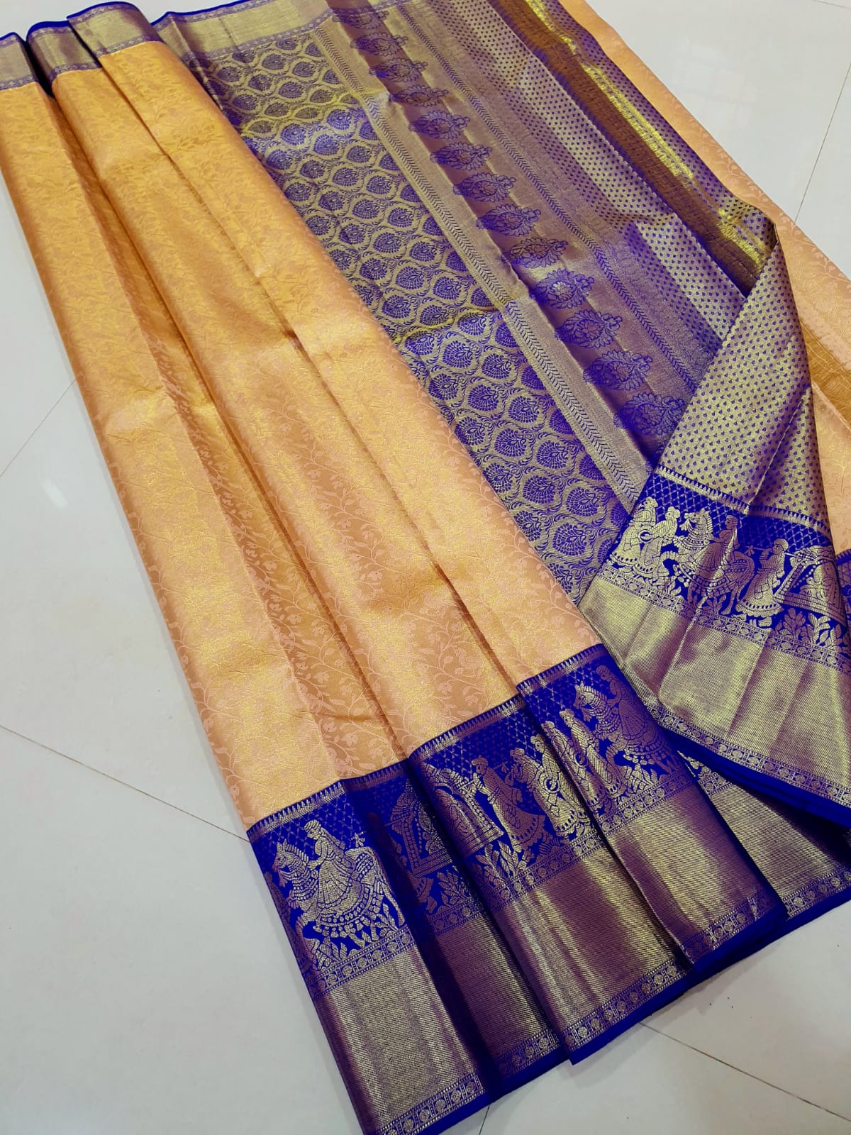 Exclusive Pallaku Design Bridal Kanchipuram Tissue Silk Sarees Collection - Image 11