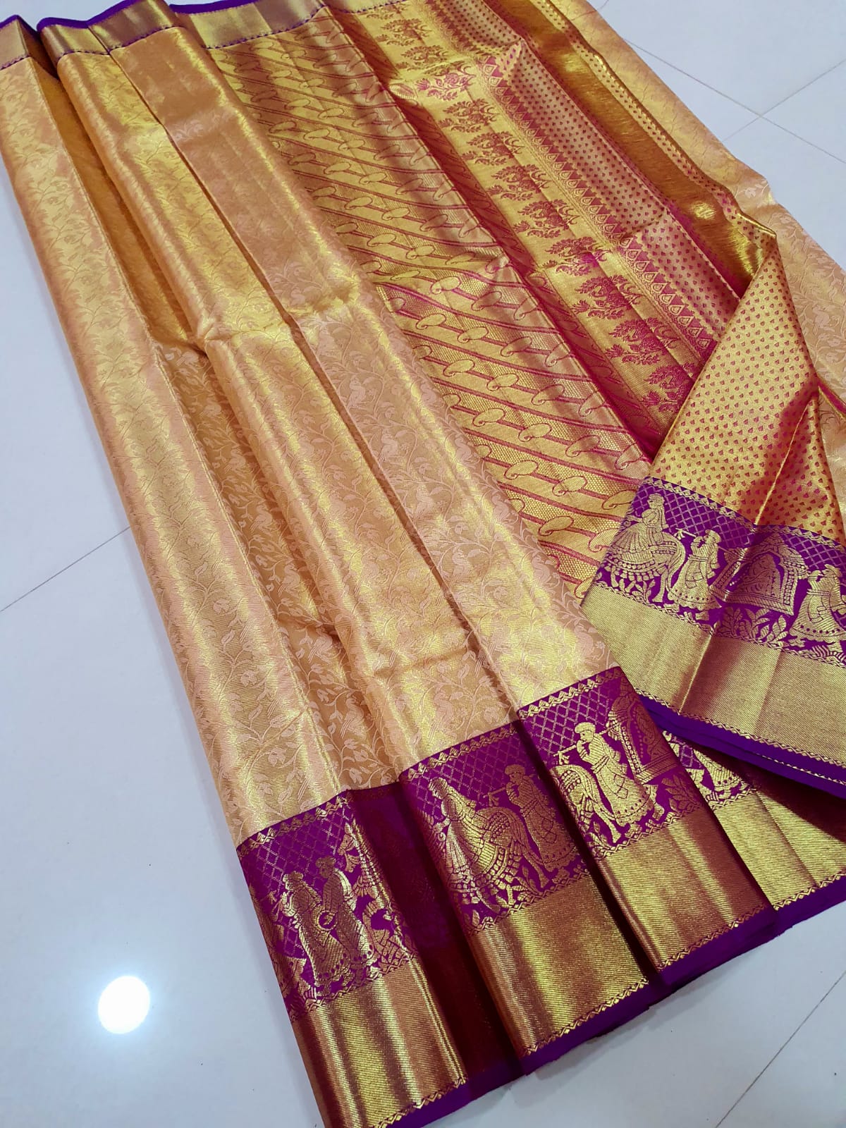 Exclusive Pallaku Design Bridal Kanchipuram Tissue Silk Sarees Collection - Image 15