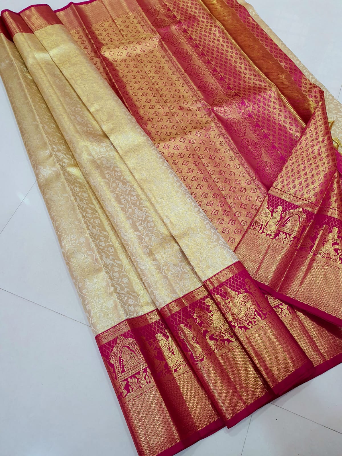 Exclusive Pallaku Design Bridal Kanchipuram Tissue Silk Sarees Collection - Image 16
