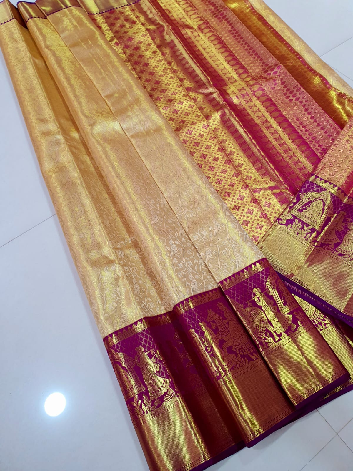 Exclusive Pallaku Design Bridal Kanchipuram Tissue Silk Sarees Collection - Image 3