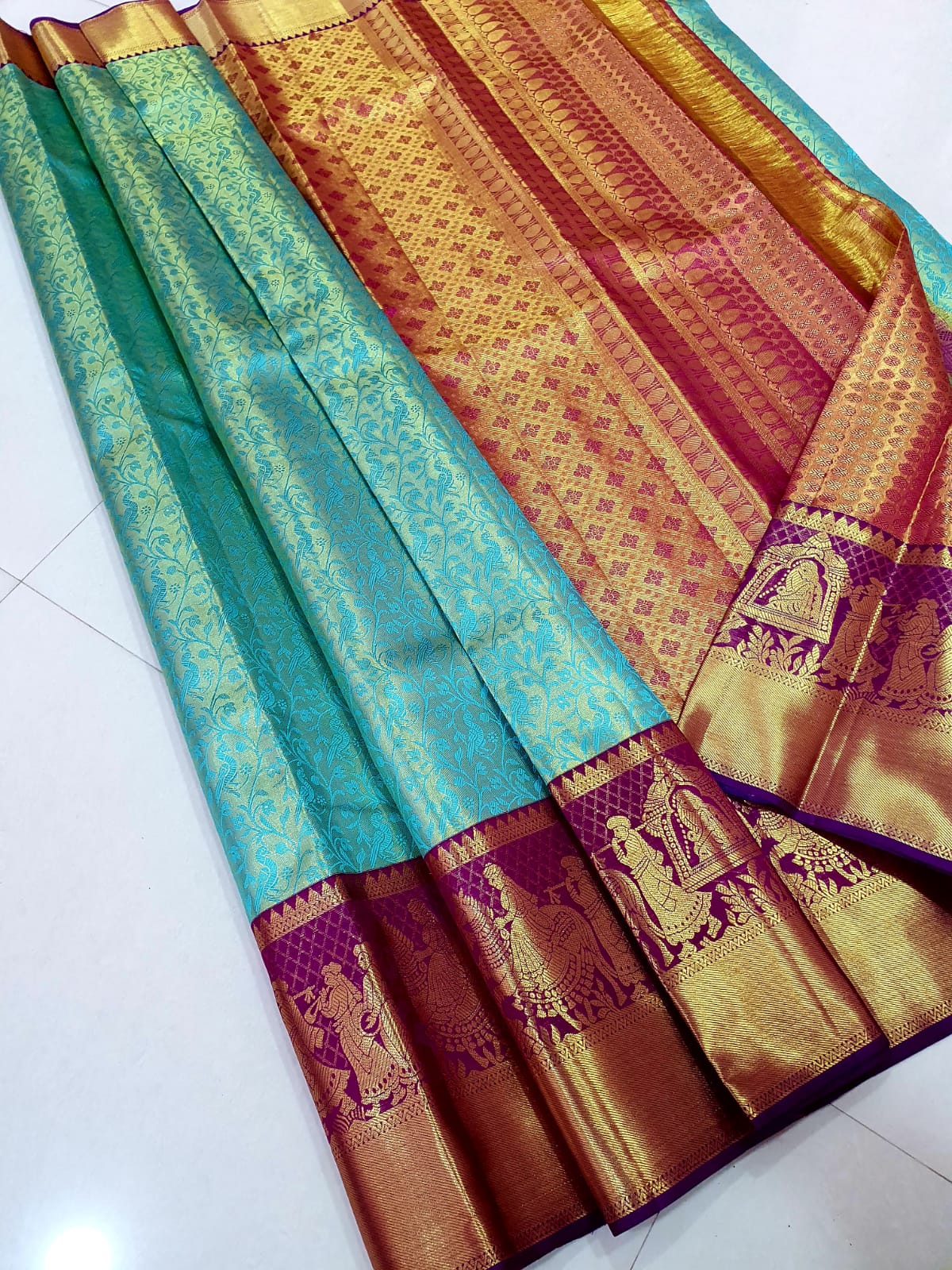 Exclusive Pallaku Design Bridal Kanchipuram Tissue Silk Sarees Collection - Image 8