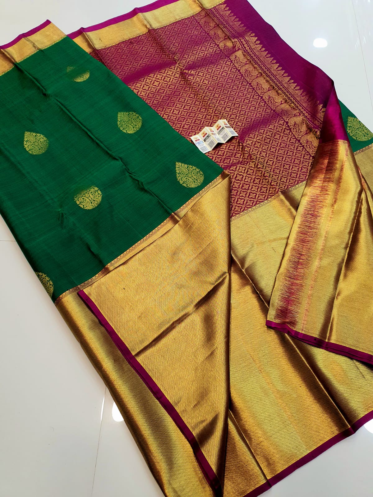 Long Border Kanchipuram Silk Sarees Collection - Image 15