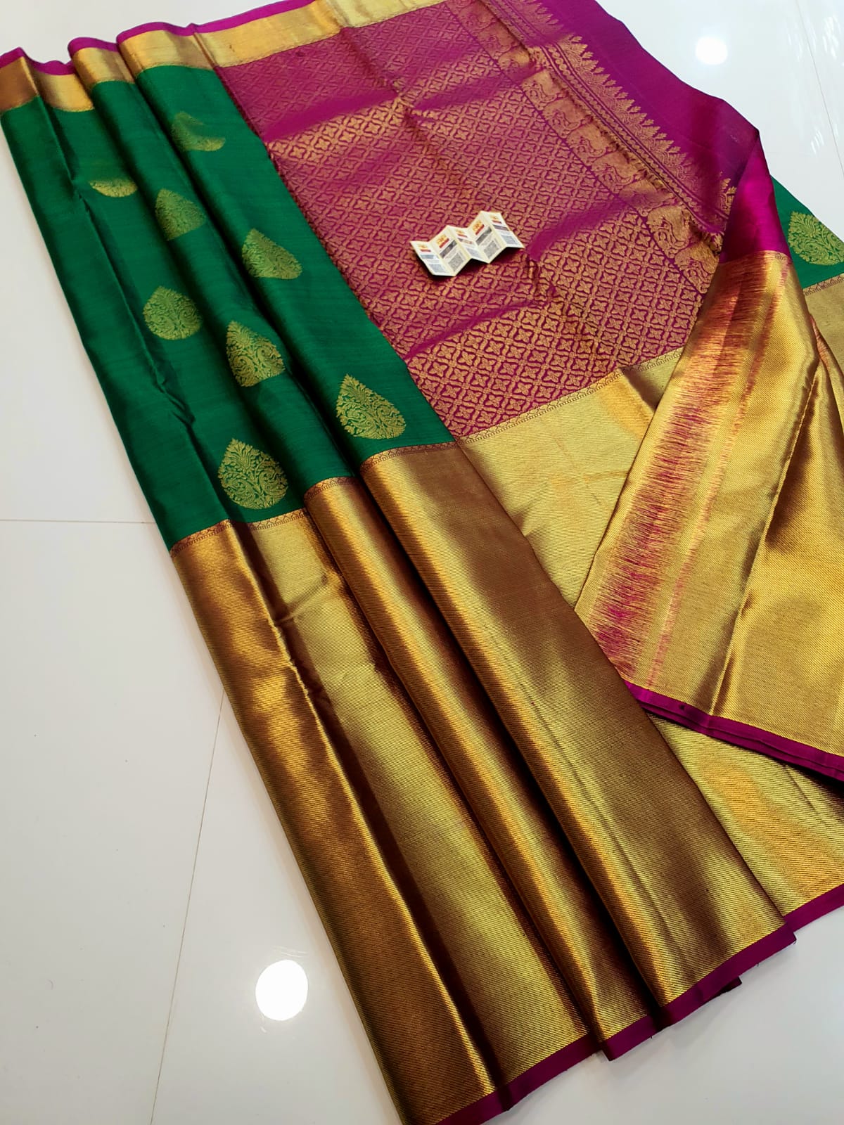 Long Border Kanchipuram Silk Sarees Collection - Image 3