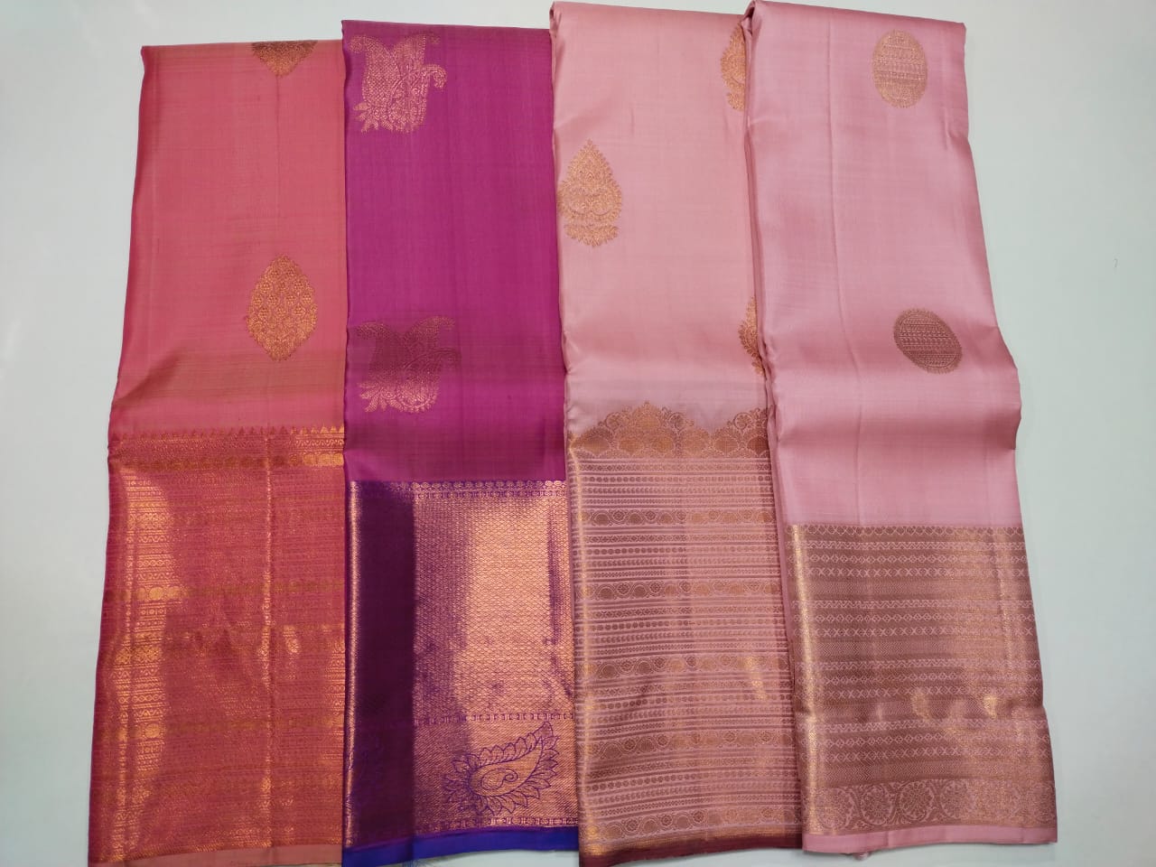 Trendy Copper Zari Border Kanchipuram Silk Sarees Collection - Image 5