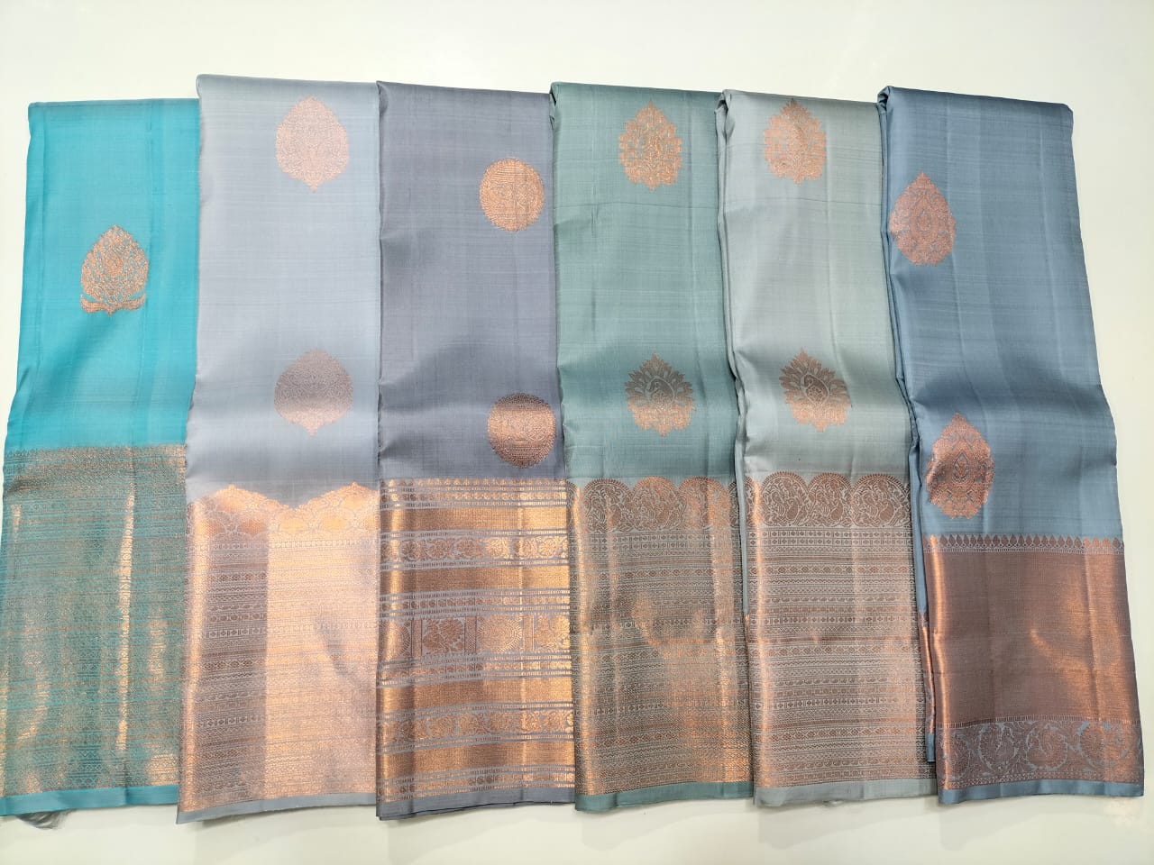 Trendy Copper Zari Border Kanchipuram Silk Sarees Collection - Image 6