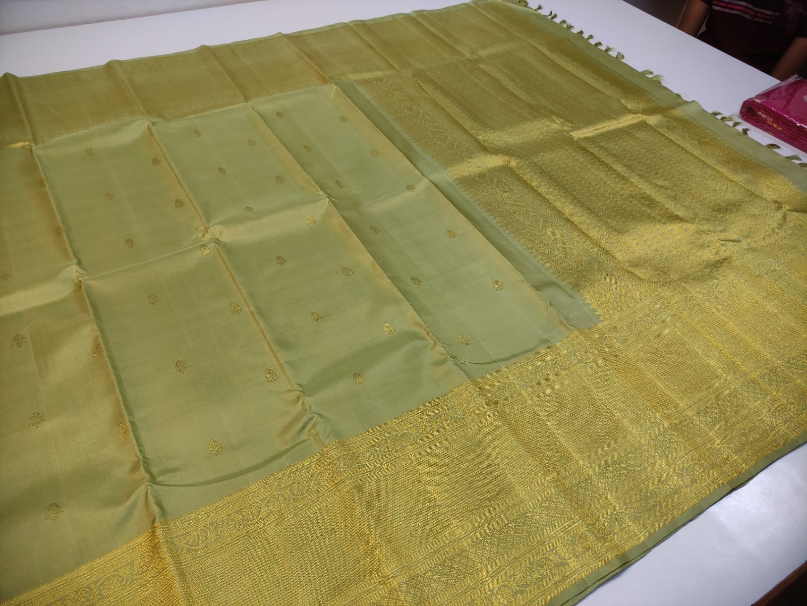 Turning Border Kanchipuram Silk Sarees - Image 5